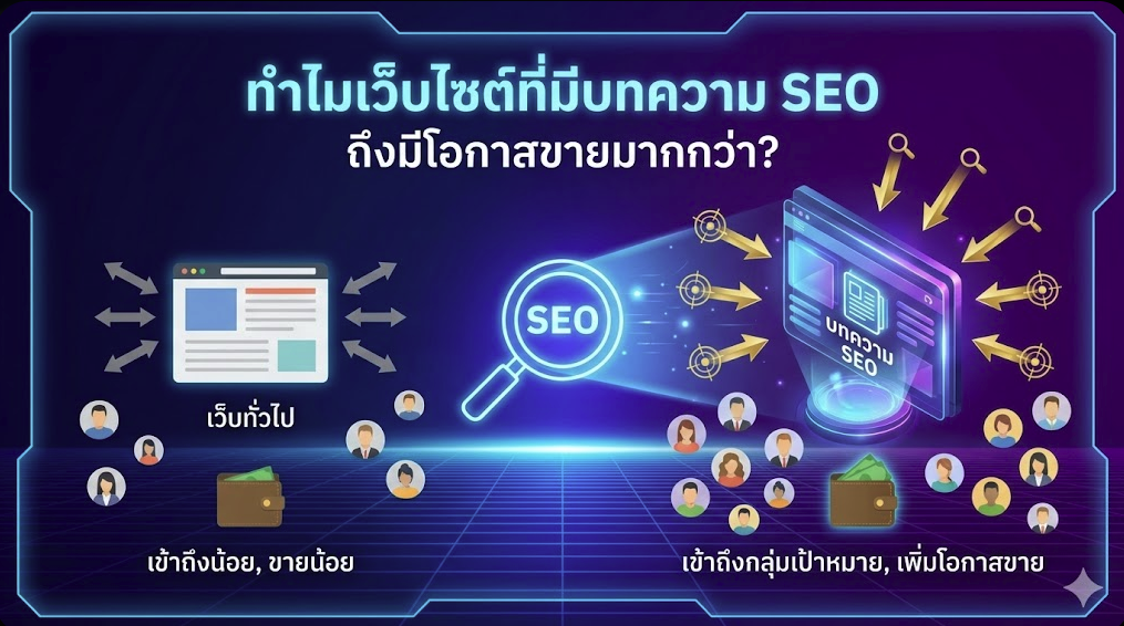 ทำไมเว็บไซต์ที่มีบทความ SEO ถึงมีโอกาสขายมากกว่าเว็บทั่วไป